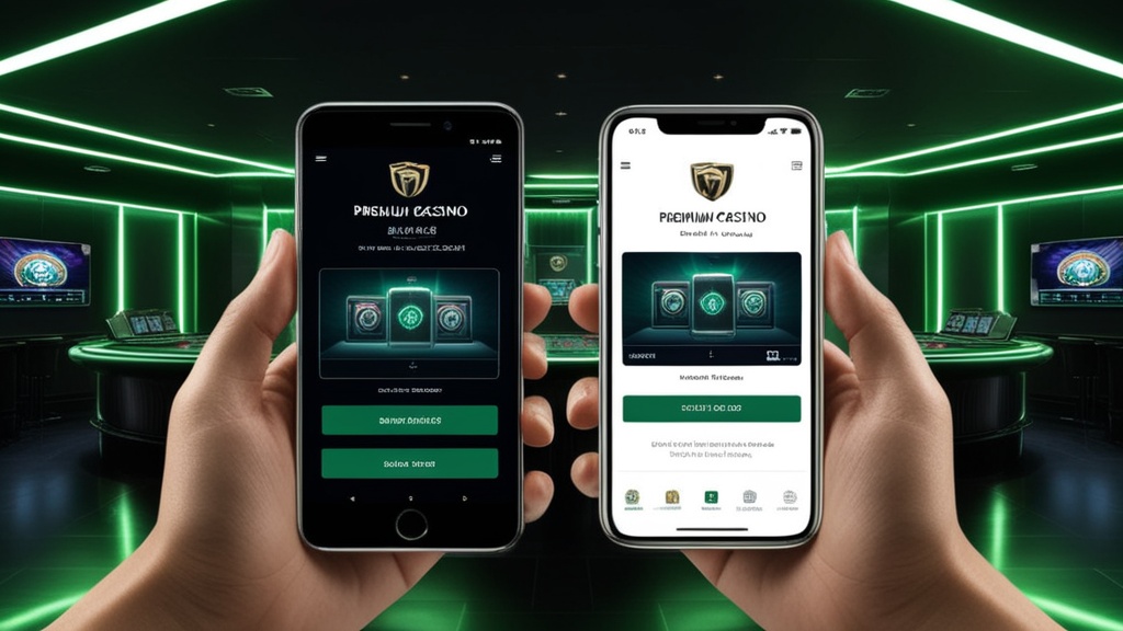 Android- en iPhone-gebruik van een mobiele casino-omgeving